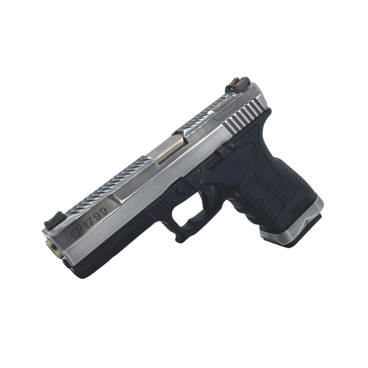 Full Polished WE Tech GP1799 Metal Gas Blowback Pistol - Gel Blaster