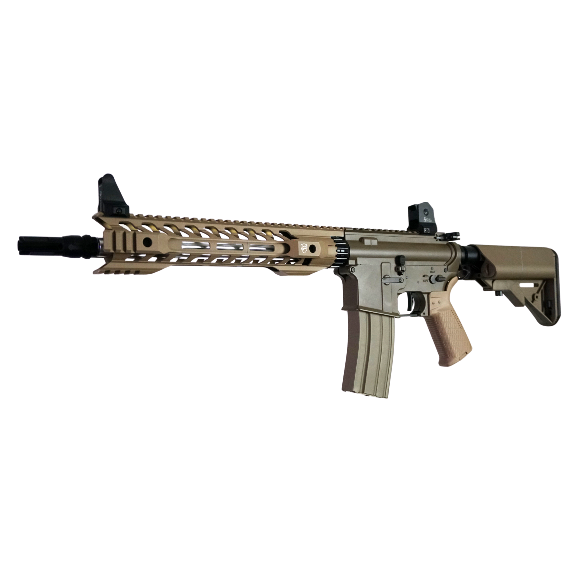 GBU Custom CYMA M4 CQB-R - Gel Blaster (Metal) - It is hard to find a tan blaster that looks this good, and hits this hard...