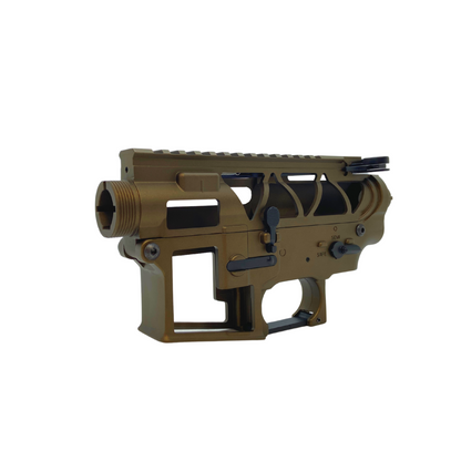 Cerakoted (Burnt Bronze) Custom CNC V2 Receiver for Gel Blaster