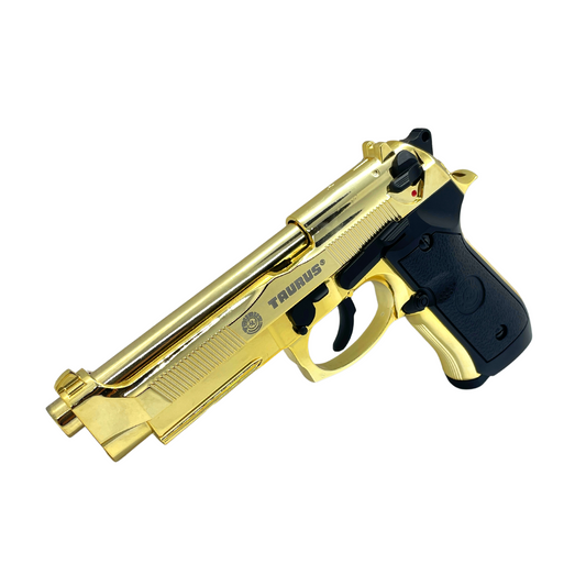 Gold Double Bell M92 Metal Green Gas Blowback Pistol - Gel Blaster