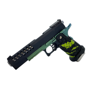 "Leveled" GBU Custom Green Gas Pistol - Gel Blaster