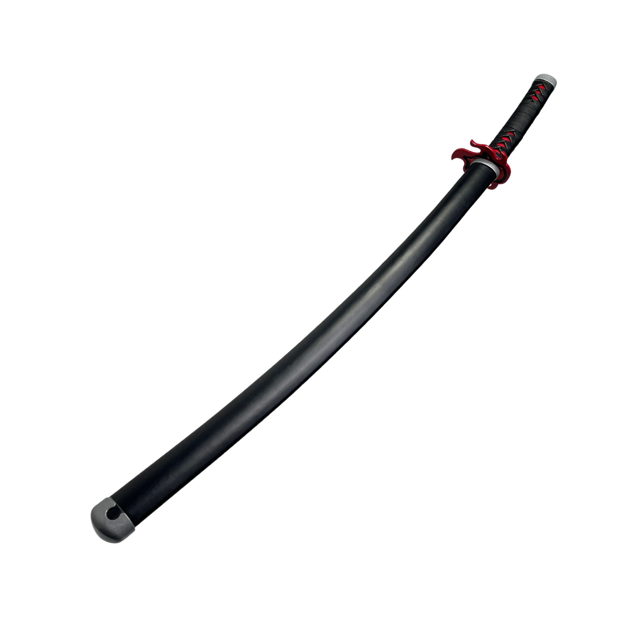 DEMON SLAYER - ZISU SWORD - Made of a beautiful Stainless Steel blade paired with an aggressive Japanese Elder blade design.Featuring a high quality grip and finger guard and a perfect balance to allow you to practice and master your inner Samurai.