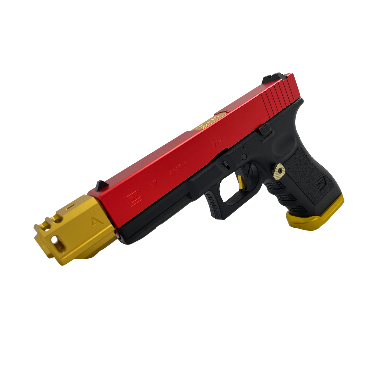 Custom "Fireball" G17 Metal Gas Blowback Pistol - Gel Blaster