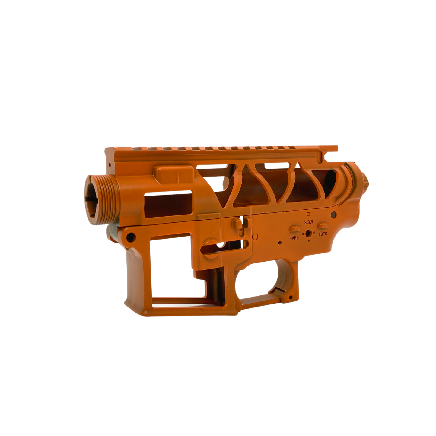 Custom Painted CNC V2 Receiver "Transparent Orange" for Gel Blaster