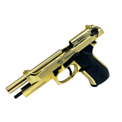 Gold Double Bell M92 Metal Green Gas Blowback Pistol - Gel Blaster