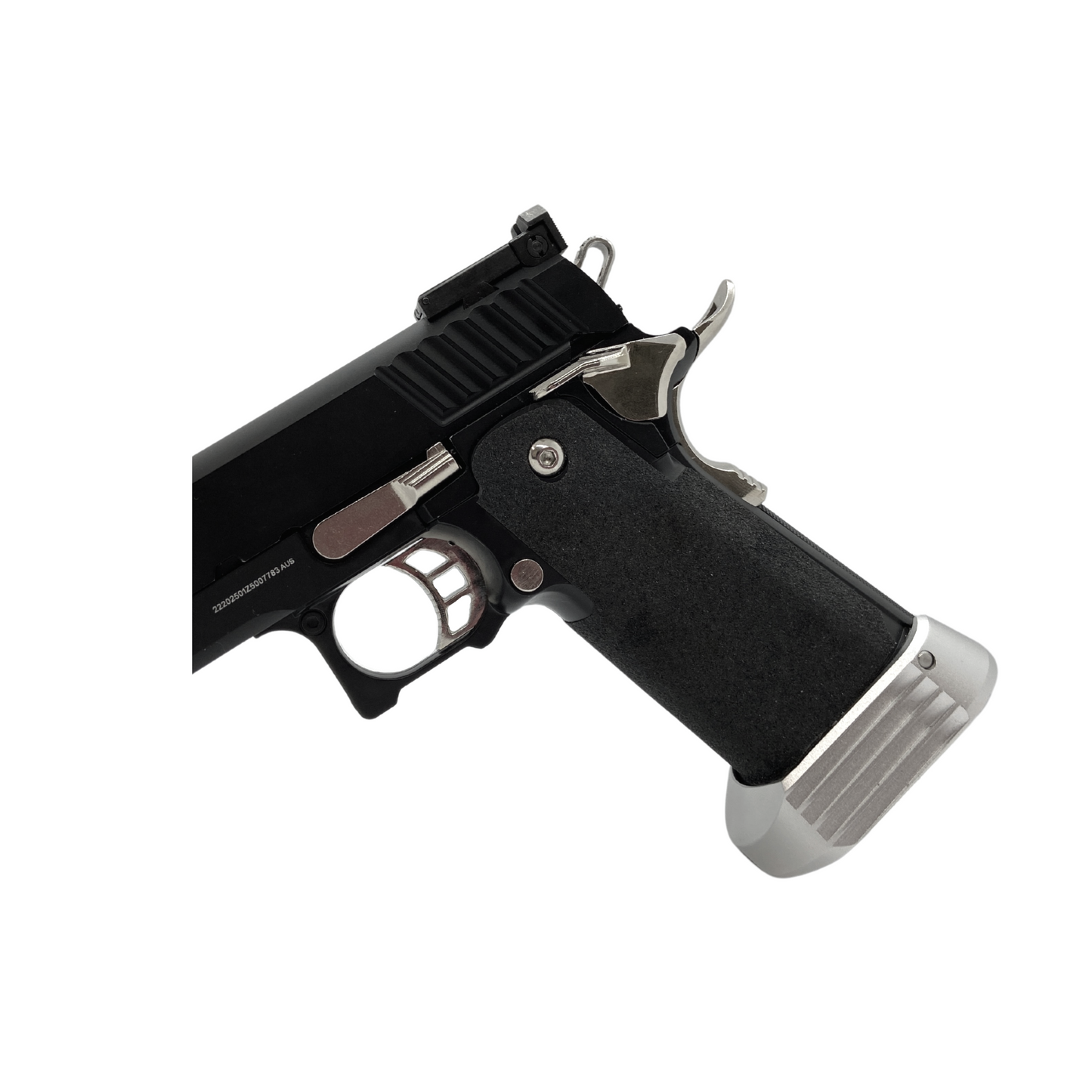 Custom "Silver" Modified G/E 3302 Hi-Capa 5.1 Gas Pistol - Gel Blaster