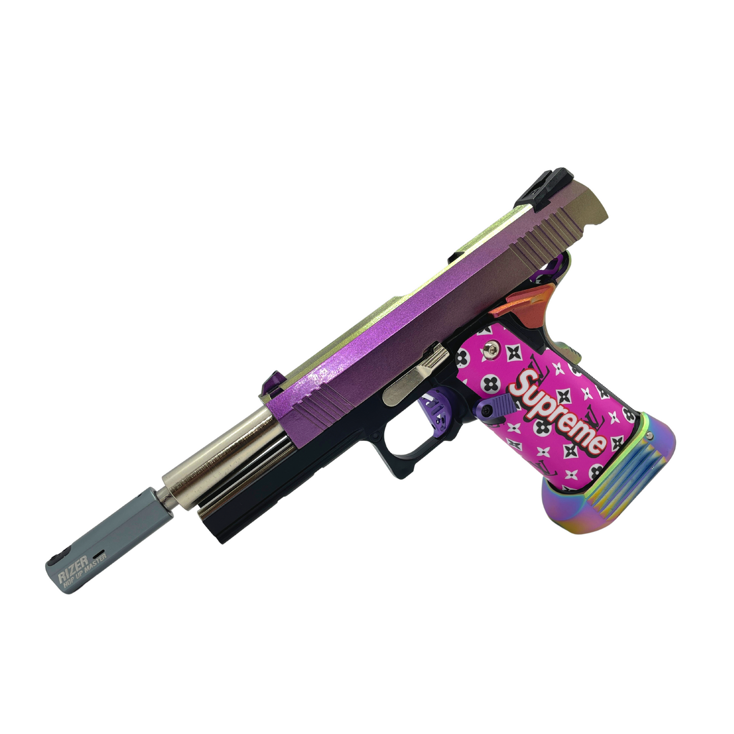 "Pink Supreme" 1 of 1 Colourshift Custom GBU 4.3 Hi-Capa Pistol - Gel Blaster