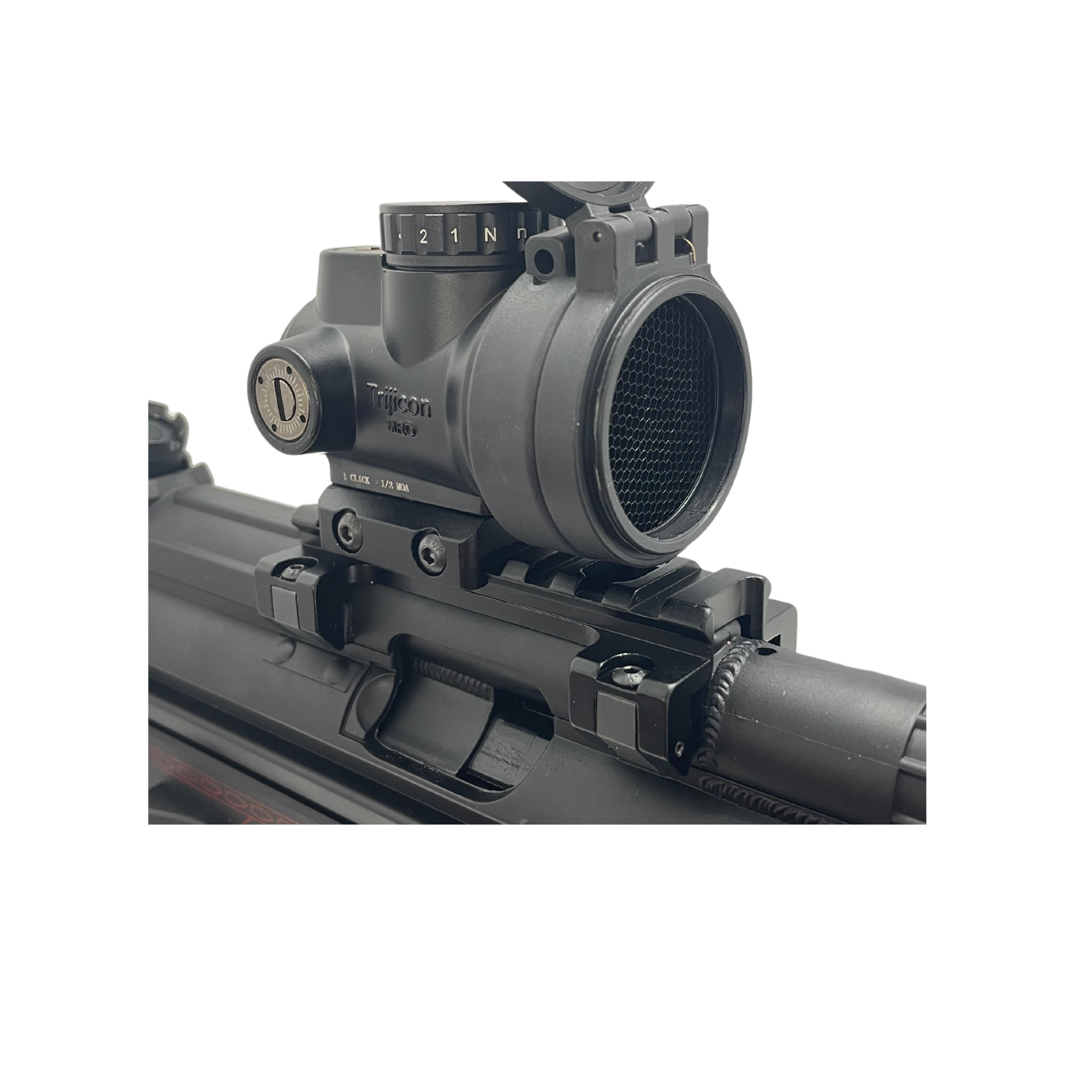 MP5 Top Picatinny Mount - front view - Easy Fit MP5 Top Picatinny Mount to attach all your Red dot, Scopes and Flash lights which make an excellent addition to your MP5.