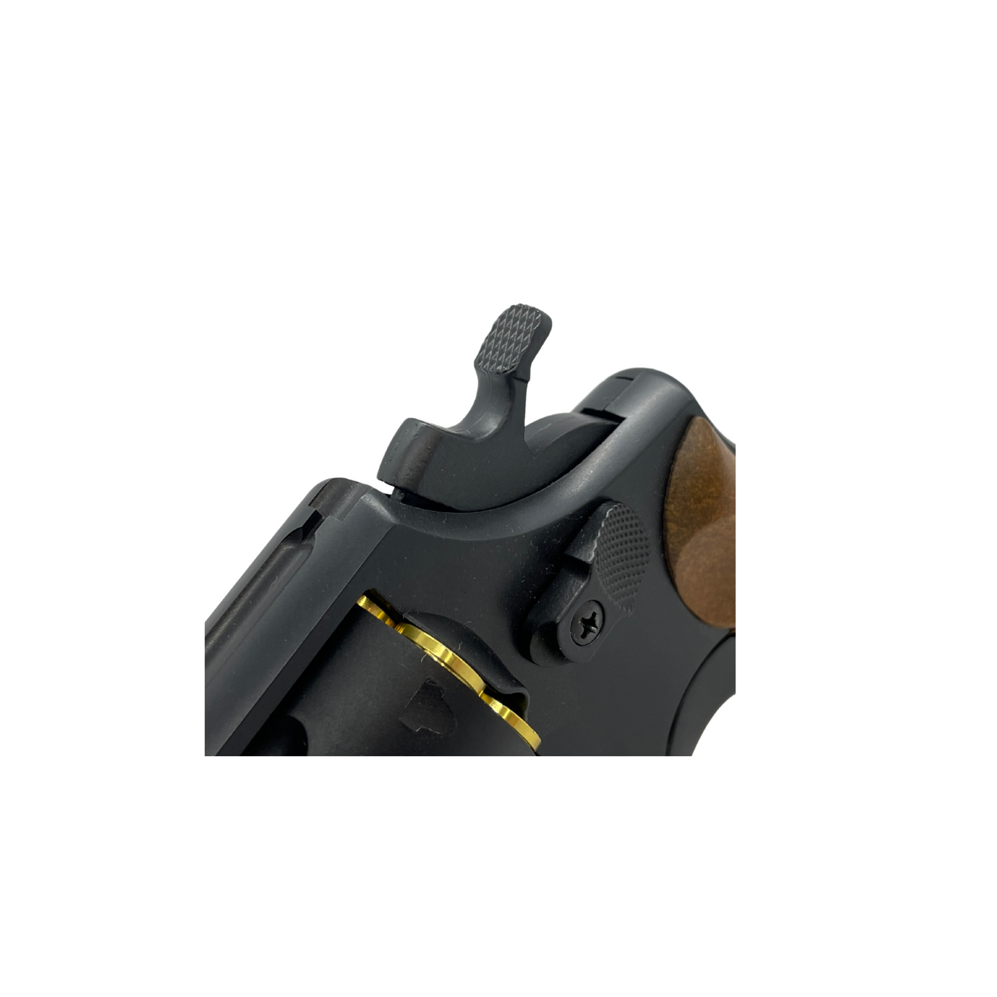 Double Bell Stubby M10 Black Green Gas Revolver - Gel Blaster