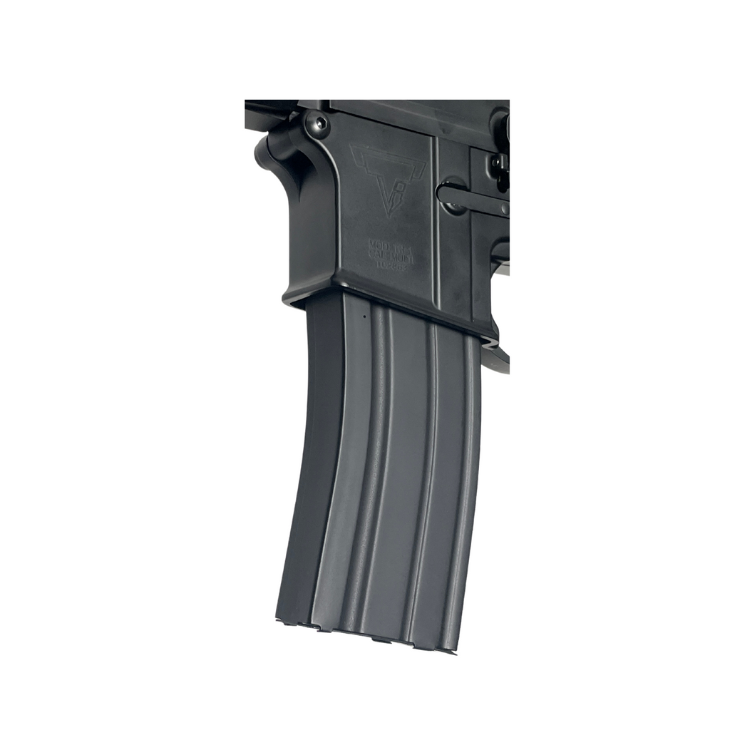 "John Wick" Taran Tactical M4 Tactical - Gel Blaster (Metal) - Another great little addition and innovation is the metal flash hider is the inbuilt hop up system to give you an extra bit of performance, and with a shooting power of 340+ feet per second this takes the trophy for one of the most powerful out of the box blasters available.
