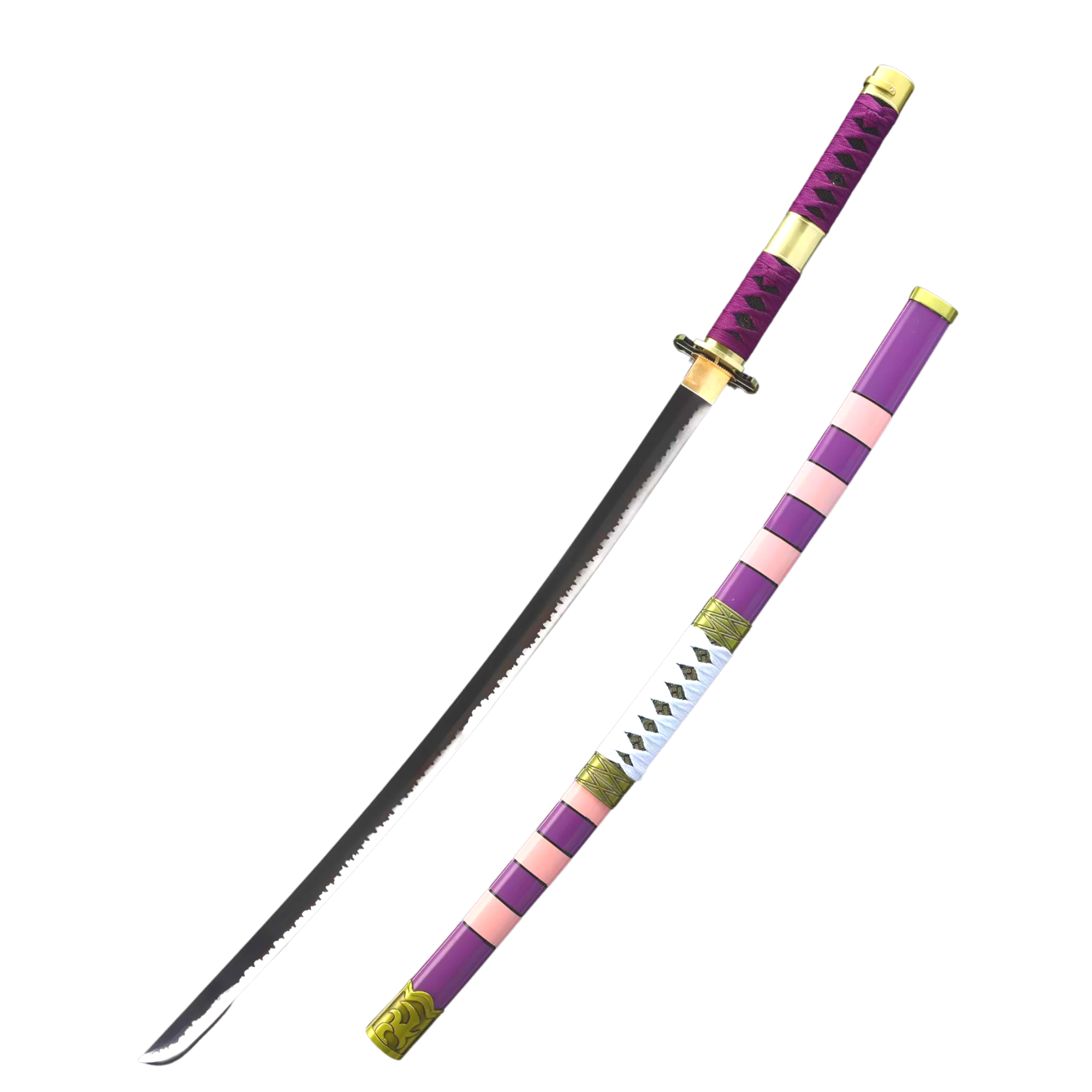 One Piece "Roronoa Zoro" Sandai Kitetsu Sword (Purple Version) - Feel the power of Roronoa Zoro in your hands.