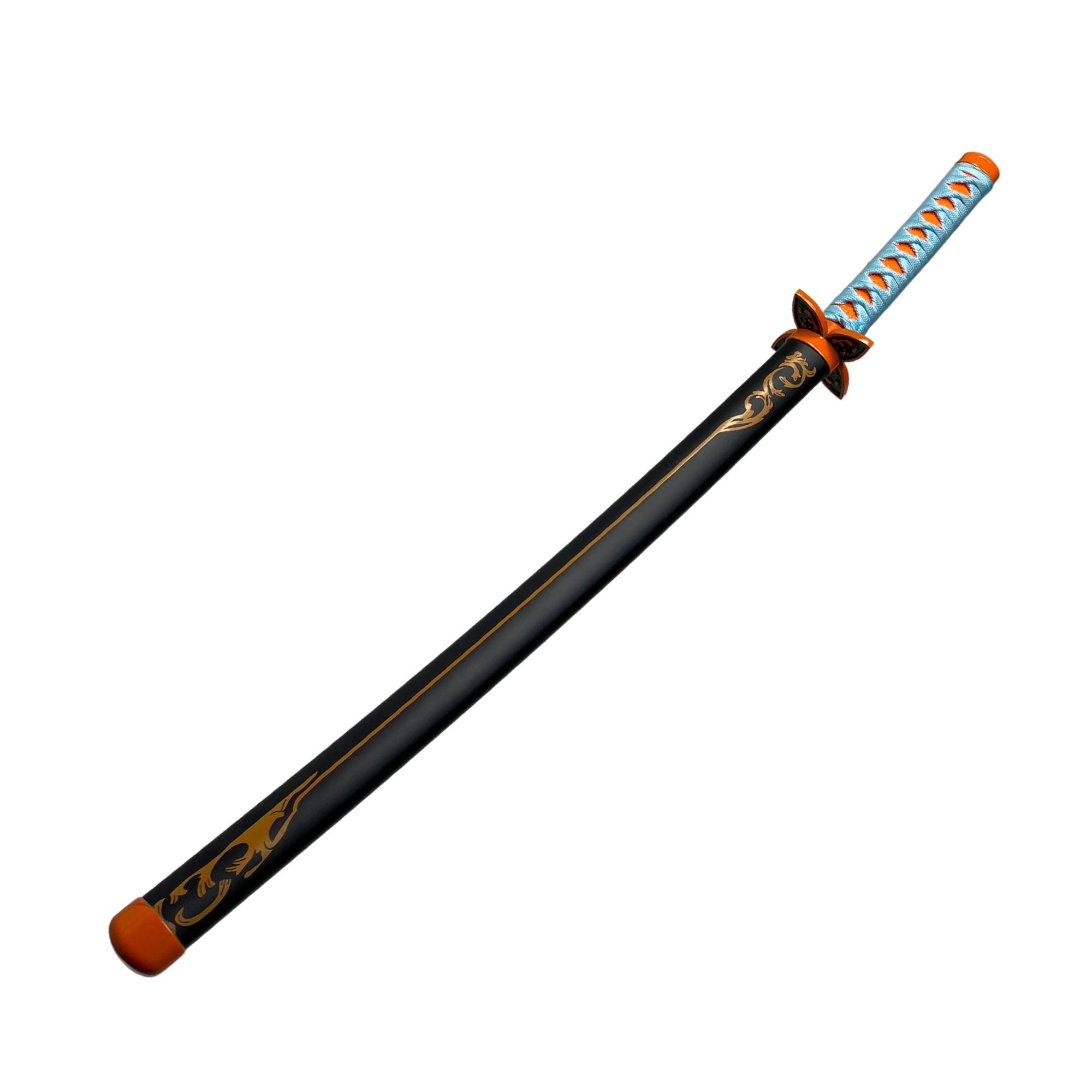 DEMON SLAYER - (LONG) SHINOBU KOCHO SWORD AND SCABBARD - Made of a beautiful Stainless Steel blade paired with an aggressive Japanese blade design.