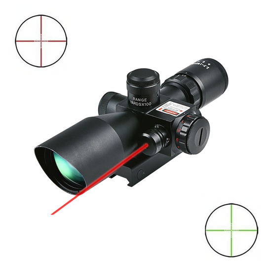 2.5-10x40 Alloy Riflescope with Milspec Cross-Hair and Laser