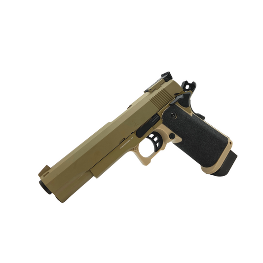 Custom Tan Cowcow G/E 3304 Hi-Capa 5.1 Gas Pistol - Gel Blaster