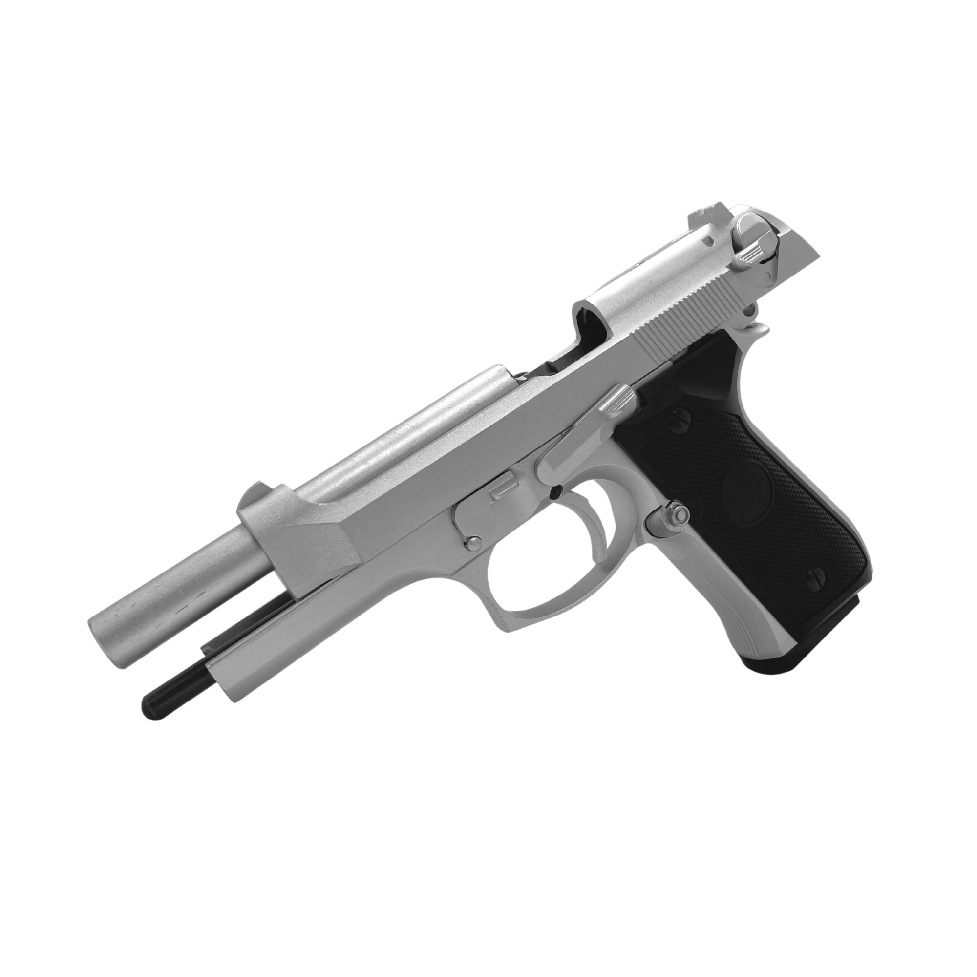 Silver NWELL Beretta M92 Metal  Green Gas Blowback Pistol - Gel Blaster - Welcome to the new NWELL Beretta M92 gas blowbac...